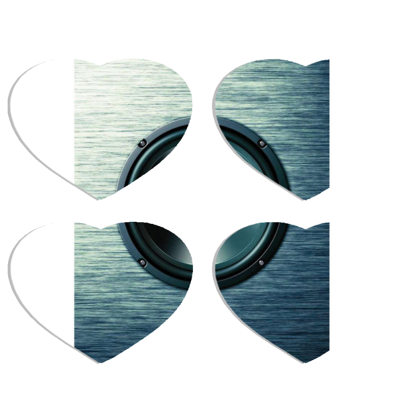 Магнитные фотопазлы Сердце 50 на 50 набор 4 штуки 