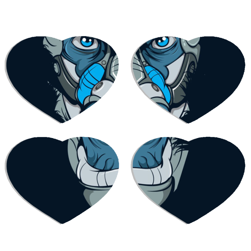 Магнитные фотопазлы Сердце 50 на 50 набор 4 штуки 