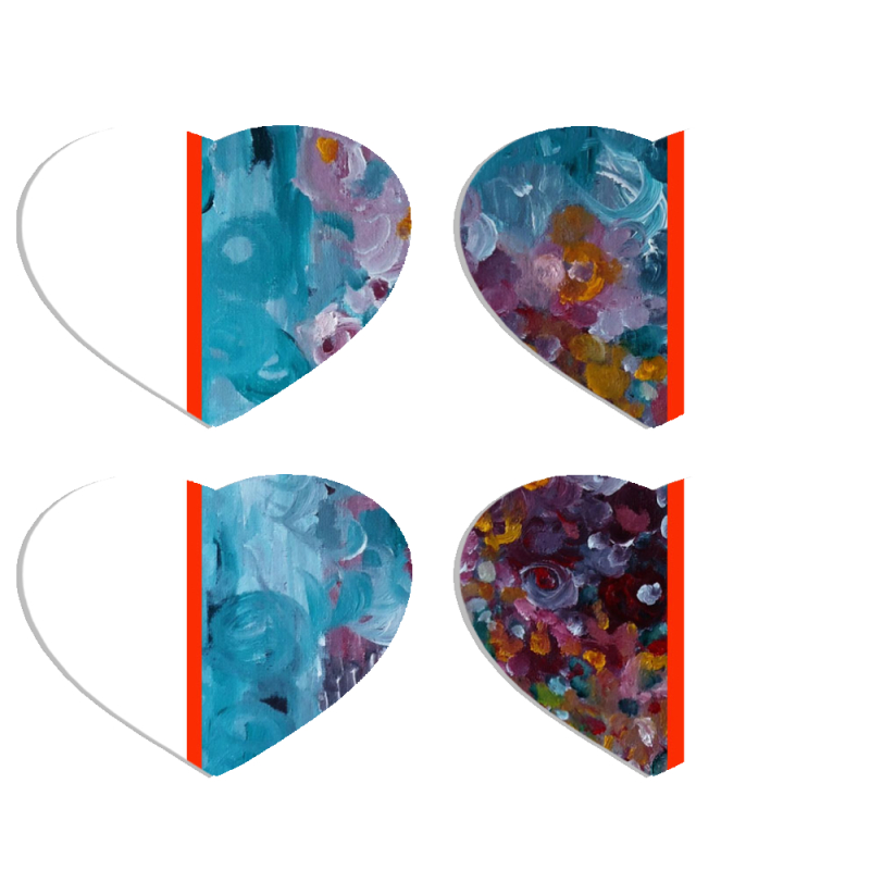 Магнитные фотопазлы Сердце 50 на 50 набор 4 штуки 