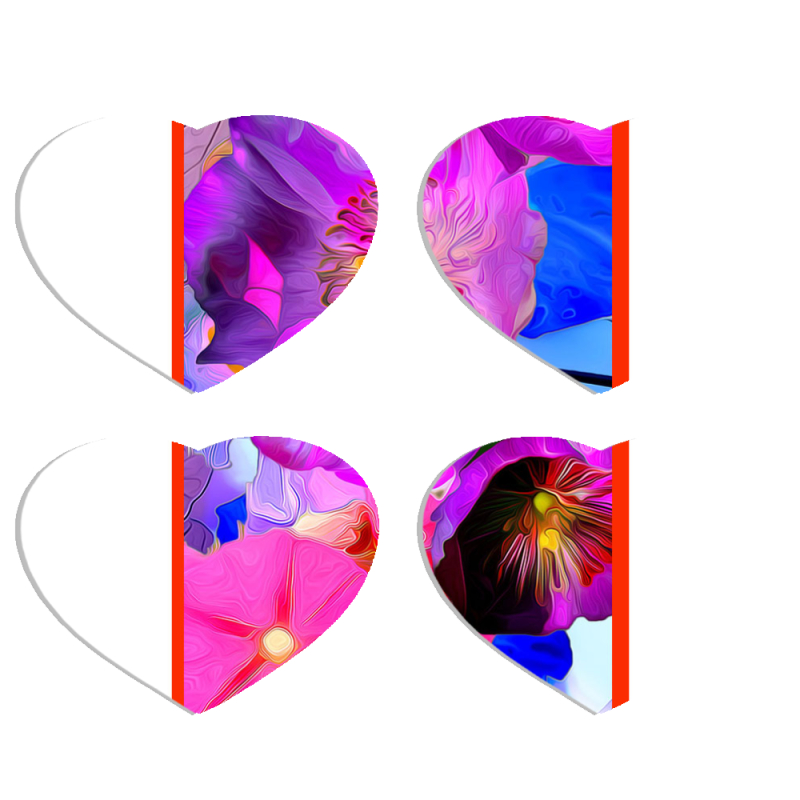 Магнитные фотопазлы Сердце 50 на 50 набор 4 штуки 