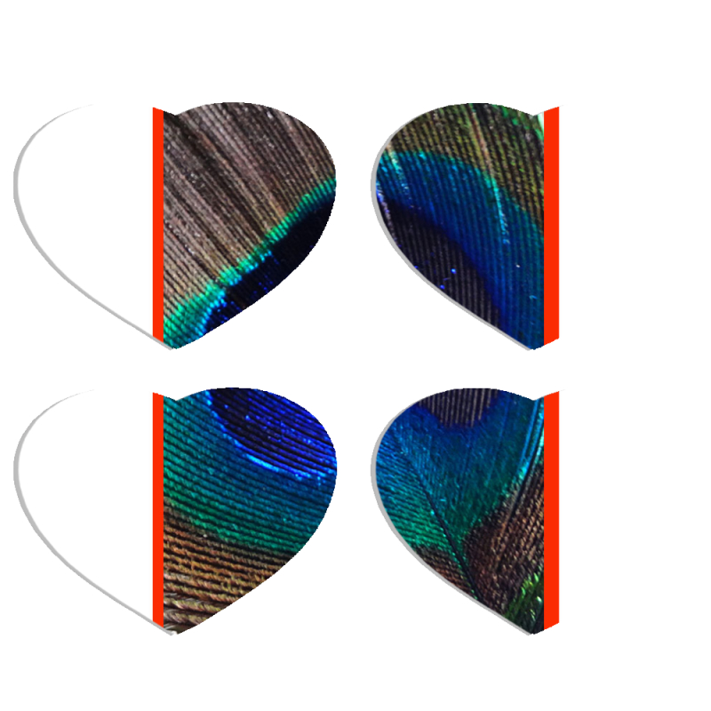 Магнитные фотопазлы Сердце 50 на 50 набор 4 штуки 