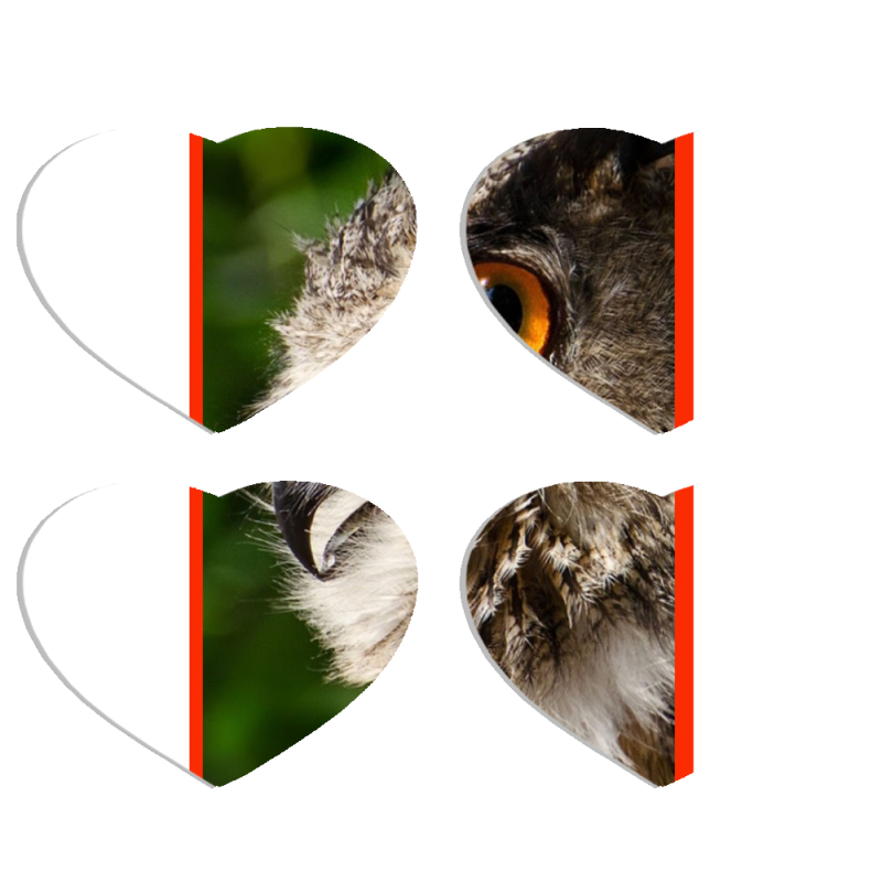 Магнитные фотопазлы Сердце 50 на 50 набор 4 штуки 