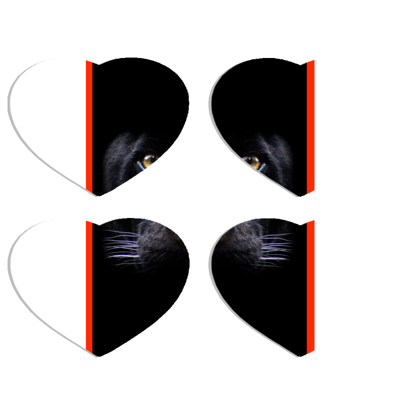 Магнитные фотопазлы Сердце 50 на 50 набор 4 штуки 