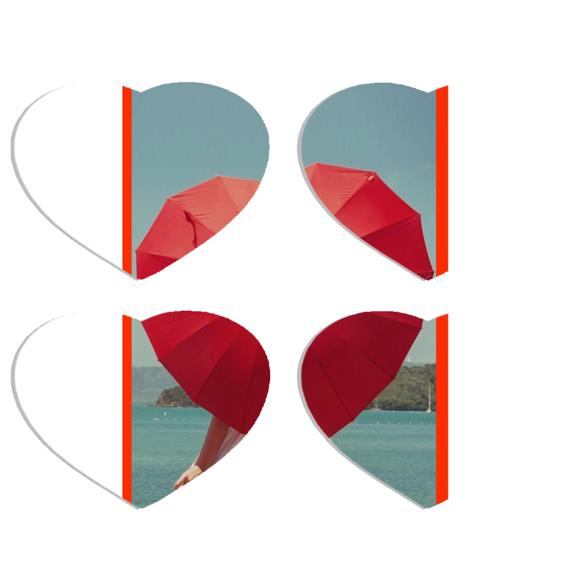 Магнитные фотопазлы Сердце 50 на 50 набор 4 штуки 