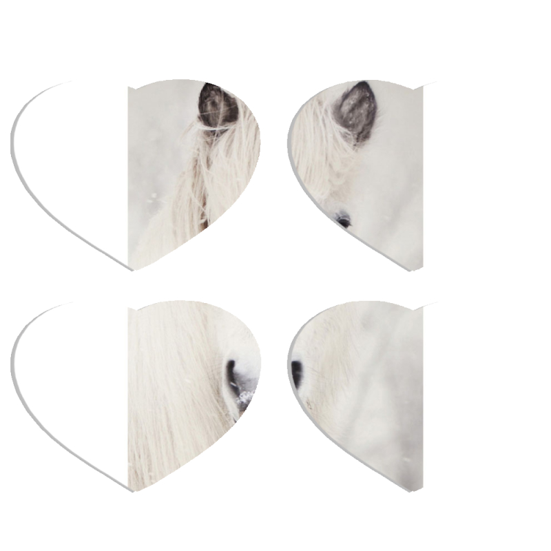 Магнитные фотопазлы Сердце 50 на 50 набор 4 штуки 