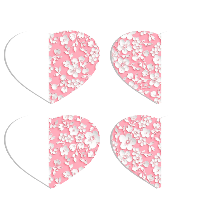 Магнитные фотопазлы Сердце 50 на 50 набор 4 штуки 