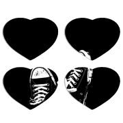 Магнитные фотопазлы Сердце 50 на 50 набор 4 штуки Black Sneakers