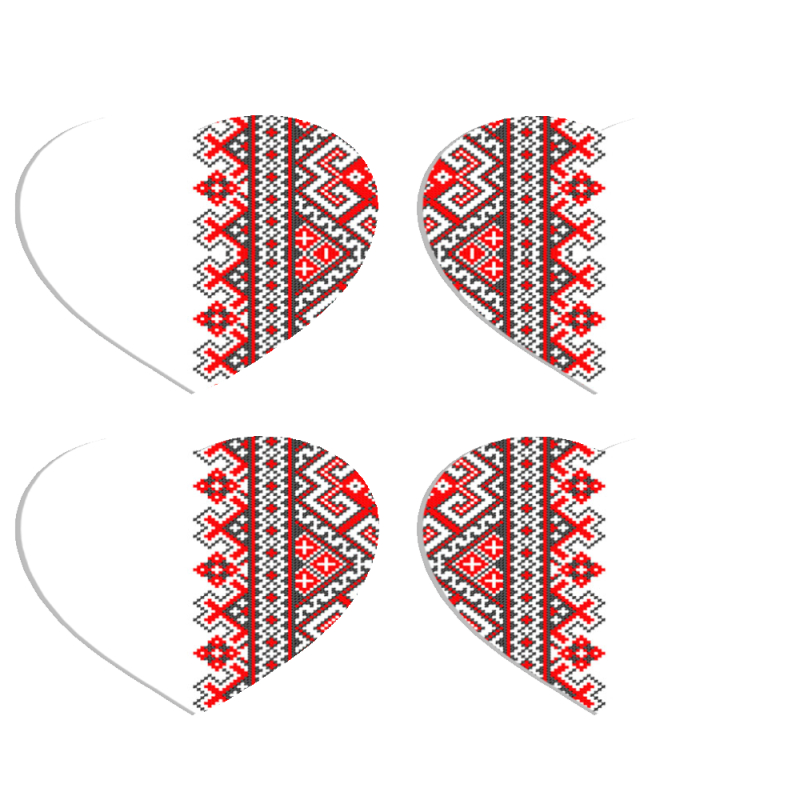 Магнитные фотопазлы Сердце 50 на 50 набор 4 штуки 