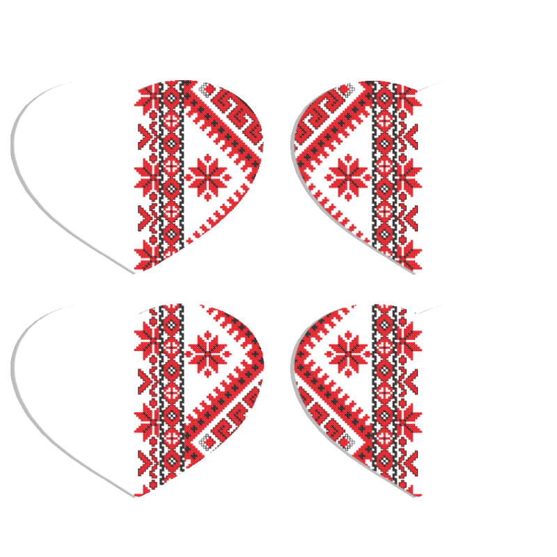 Магнитные фотопазлы Сердце 50 на 50 набор 4 штуки 