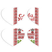 Магнитные фотопазлы Сердце 50 на 50 набор 4 штуки 