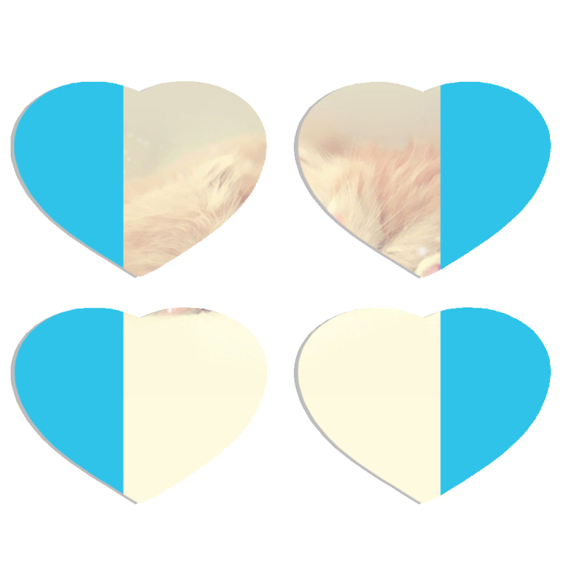 Магнитные фотопазлы Сердце 50 на 50 набор 4 штуки 