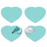 Магнитные фотопазлы Сердце 50 на 50 набор 4 штуки 