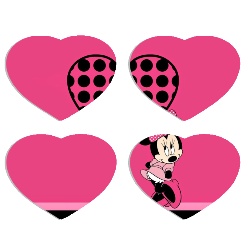 Магнитные фотопазлы Сердце 50 на 50 набор 4 штуки 