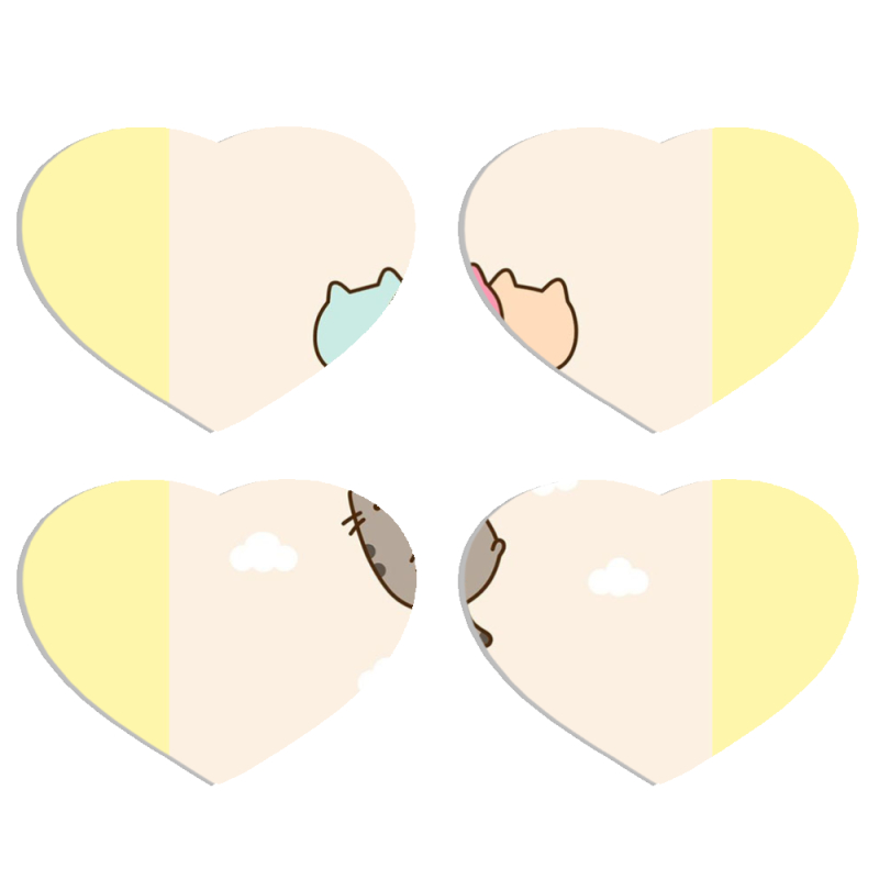 Магнитные фотопазлы Сердце 50 на 50 набор 4 штуки 