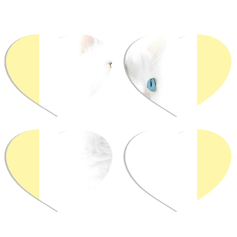 Магнитные фотопазлы Сердце 50 на 50 набор 4 штуки 