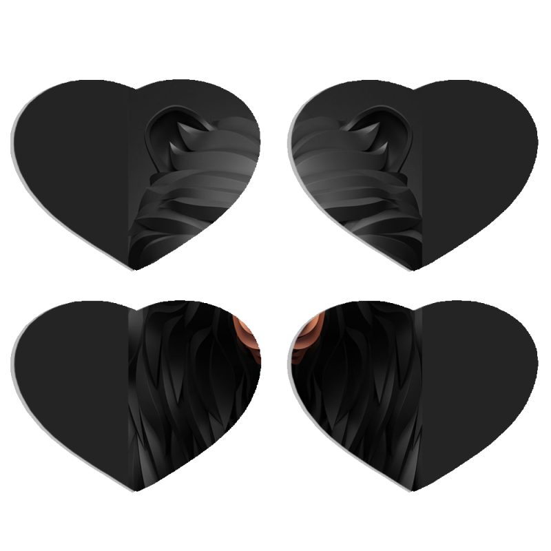 Магнитные фотопазлы Сердце 50 на 50 набор 4 штуки 