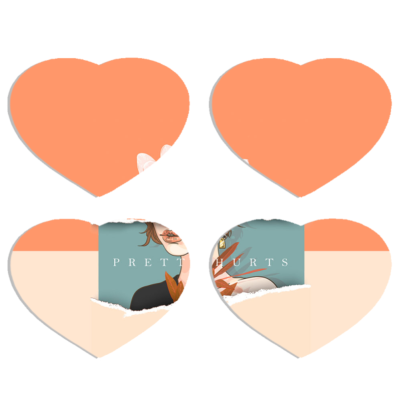 Магнитные фотопазлы Сердце 50 на 50 набор 4 штуки 