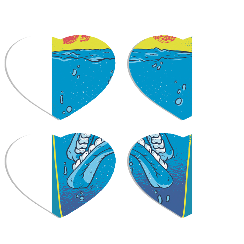 Магнитные фотопазлы Сердце 50 на 50 набор 4 штуки Jaws