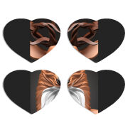 Магнитные фотопазлы Сердце 50 на 50 набор 4 штуки 