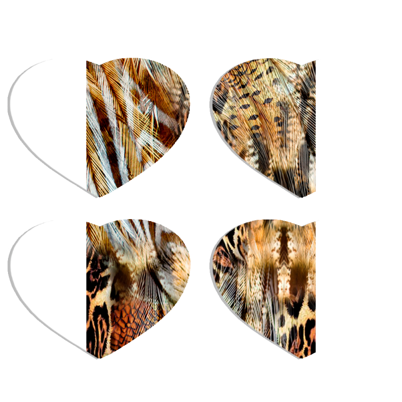 Магнитные фотопазлы Сердце 50 на 50 набор 4 штуки 