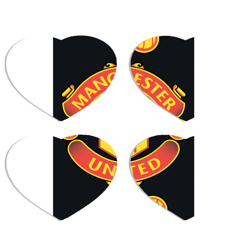 Магнитные фотопазлы Сердце 50 на 50 набор 4 штуки FC Manchester-U