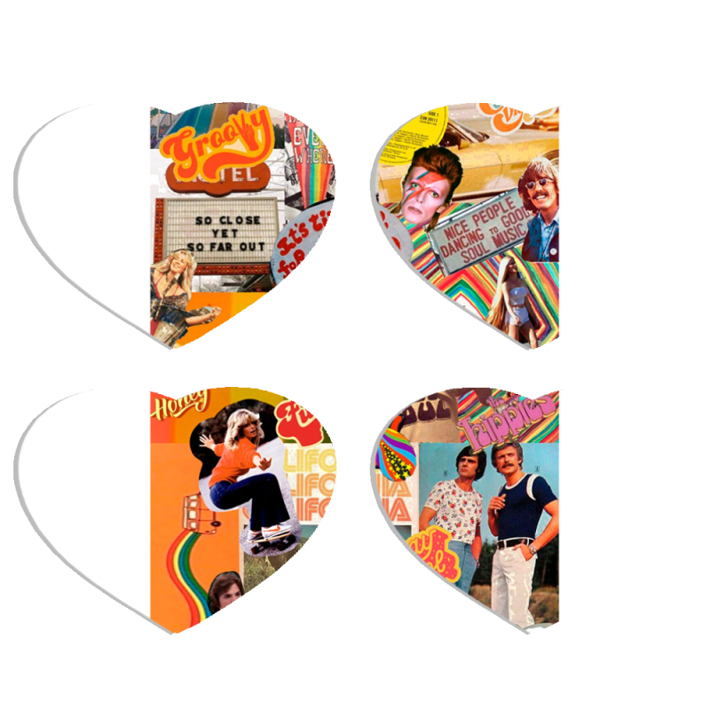 Магнитные фотопазлы Сердце 50 на 50 набор 4 штуки 70s