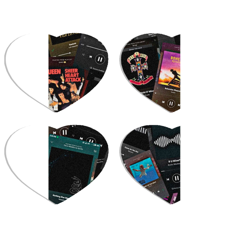 Магнитные фотопазлы Сердце 50 на 50 набор 4 штуки 