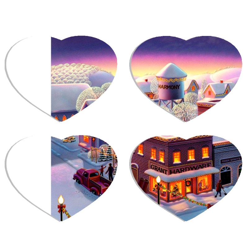 Магнитные фотопазлы Сердце 50 на 50 набор 4 штуки 