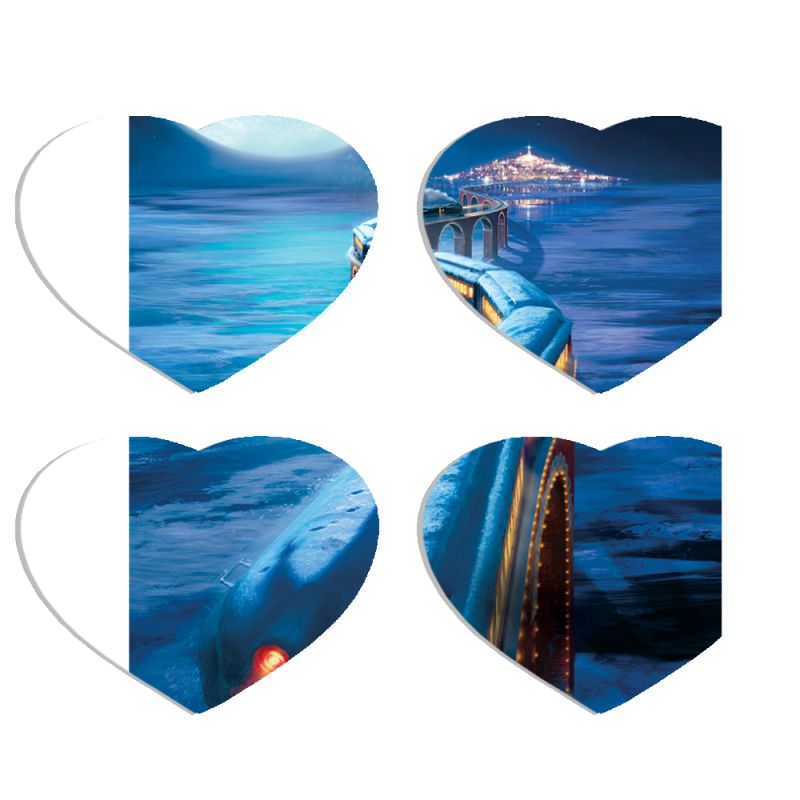 Магнитные фотопазлы Сердце 50 на 50 набор 4 штуки 