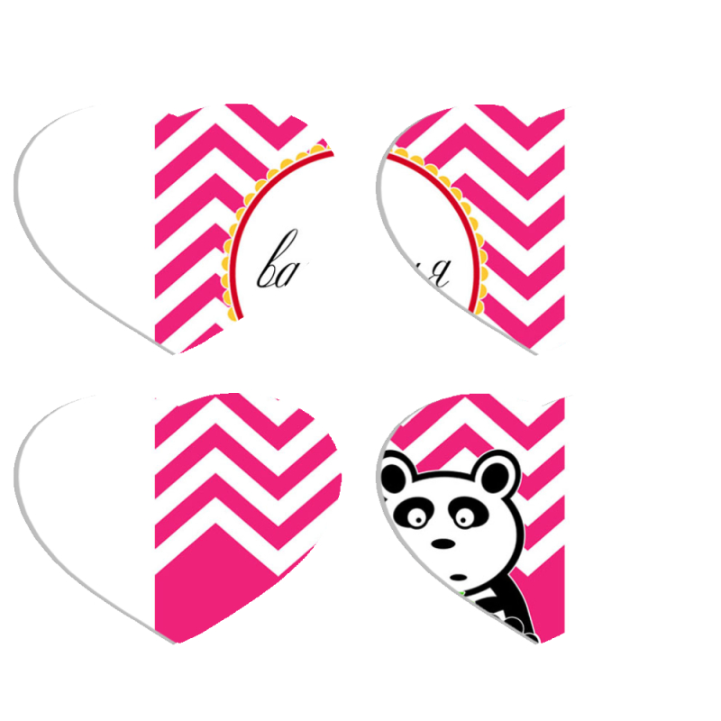 Магнитные фотопазлы Сердце 50 на 50 набор 4 штуки Именной Panda