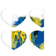 Магнитные фотопазлы Сердце 50 на 50 набор 4 штуки Ukraine national team