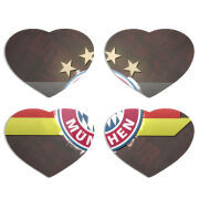 Магнитные фотопазлы Сердце 50 на 50 набор 4 штуки 