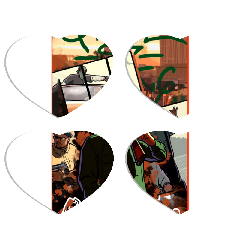 Магнитные фотопазлы Сердце 50 на 50 набор 4 штуки GTA San Andreas