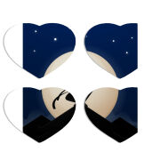 Магнитные фотопазлы Сердце 50 на 50 набор 4 штуки 