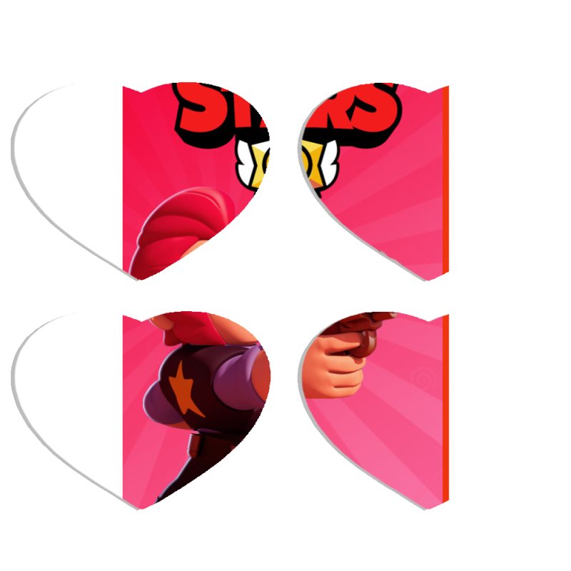 Магнитные фотопазлы Сердце 50 на 50 набор 4 штуки 