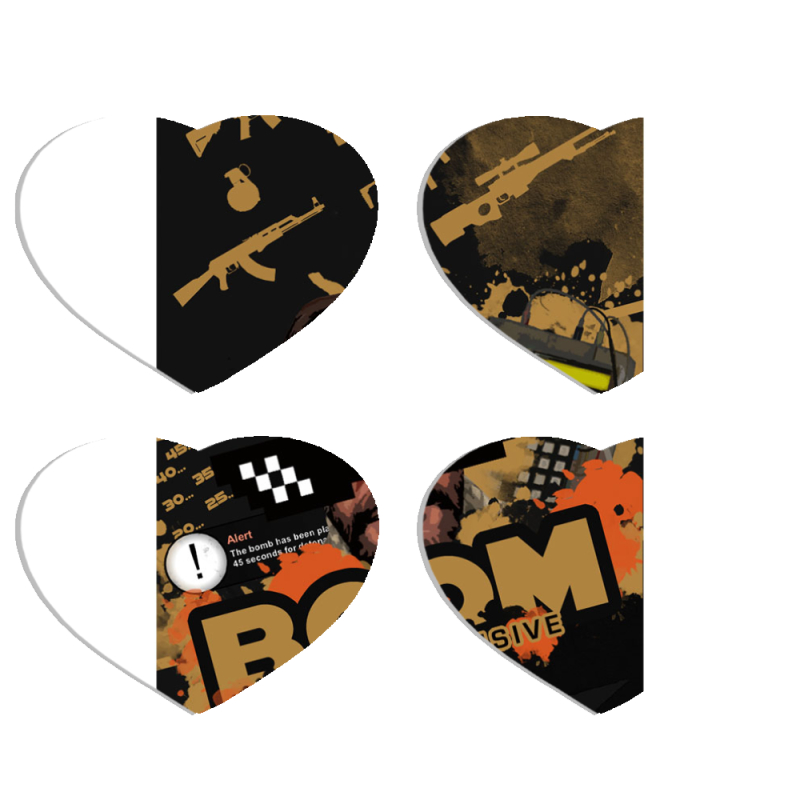 Магнитные фотопазлы Сердце 50 на 50 набор 4 штуки CS:Go C4