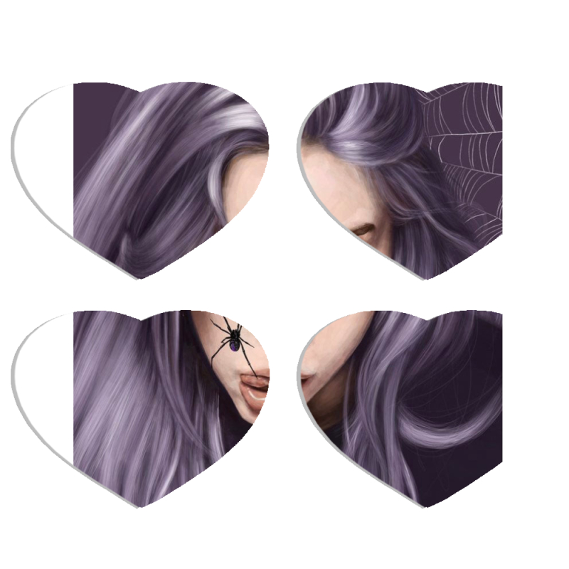 Магнитные фотопазлы Сердце 50 на 50 набор 4 штуки 