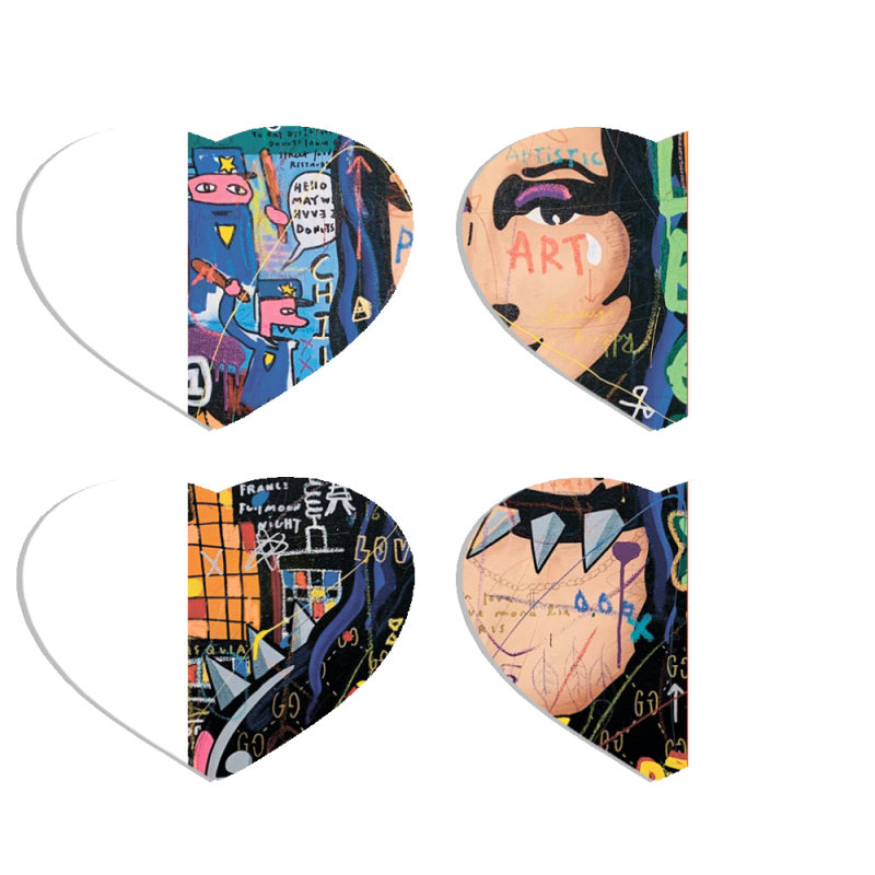 Магнитные фотопазлы Сердце 50 на 50 набор 4 штуки 