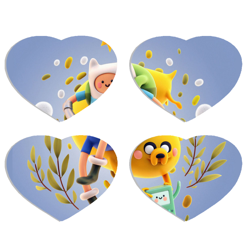 Магнитные фотопазлы Сердце 50 на 50 набор 4 штуки 