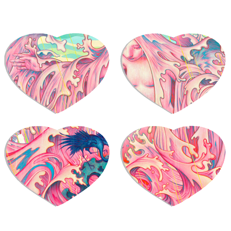 Магнитные фотопазлы Сердце 50 на 50 набор 4 штуки 