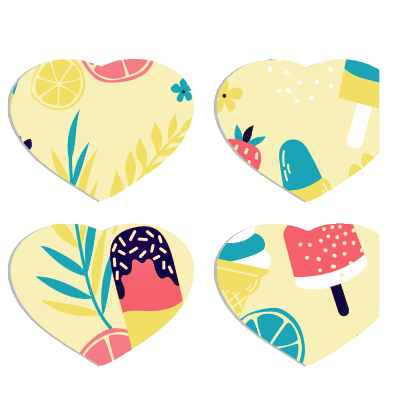 Магнитные фотопазлы Сердце 50 на 50 набор 4 штуки 