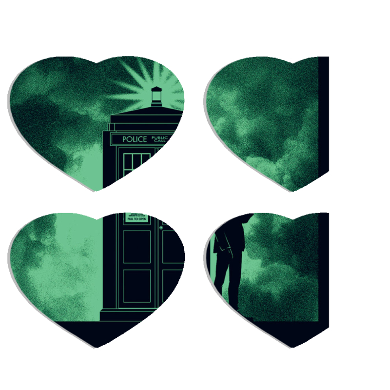 Магнитные фотопазлы Сердце 50 на 50 набор 4 штуки 