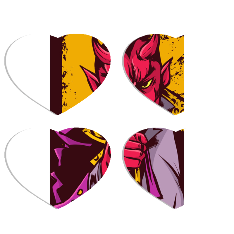 Магнитные фотопазлы Сердце 50 на 50 набор 4 штуки 