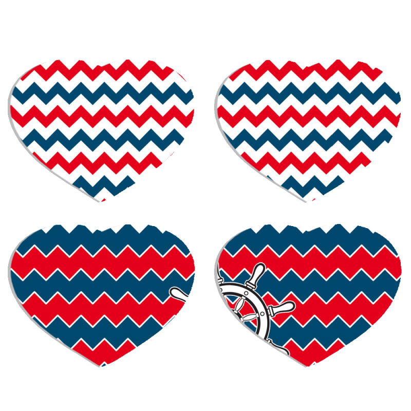 Магнитные фотопазлы Сердце 50 на 50 набор 4 штуки Valley of Waves