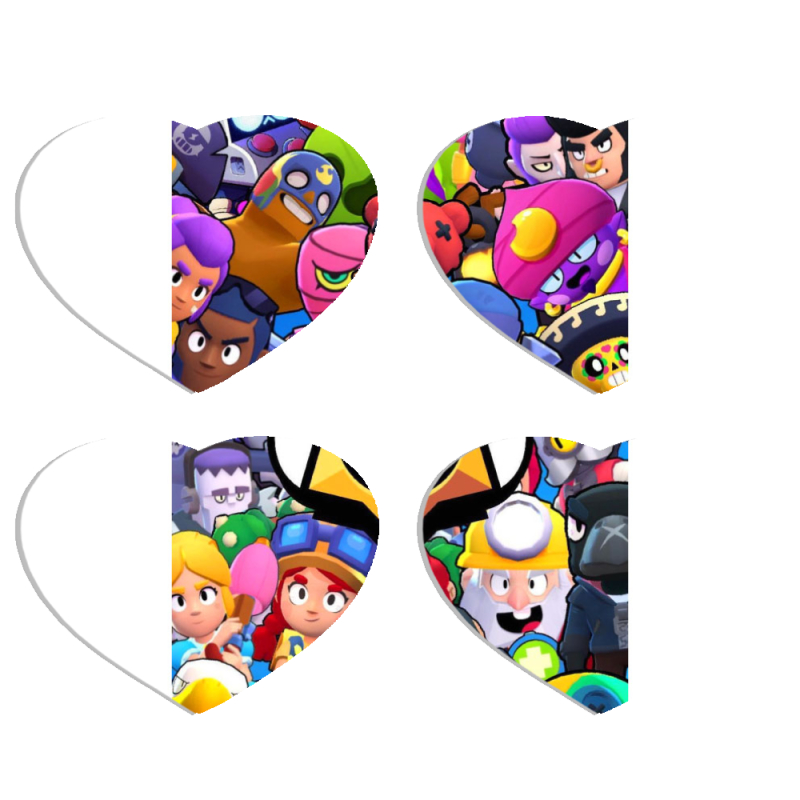 Магнитные фотопазлы Сердце 50 на 50 набор 4 штуки 