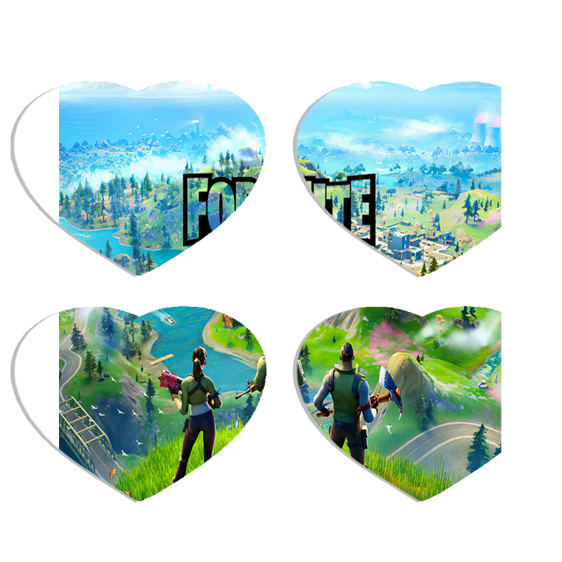 Магнитные фотопазлы Сердце 50 на 50 набор 4 штуки Fortnite