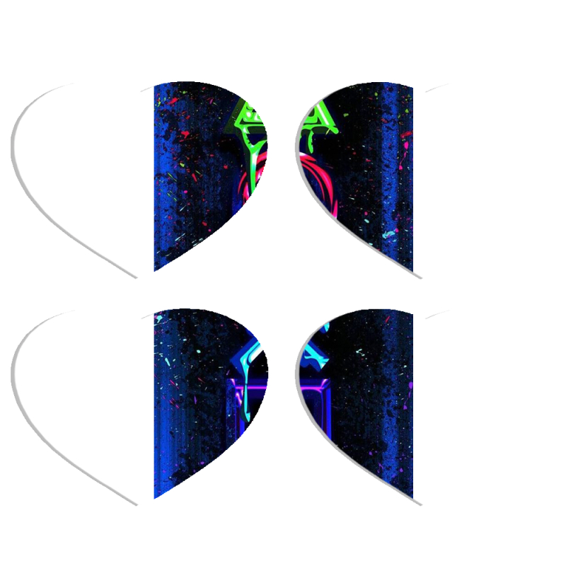 Магнитные фотопазлы Сердце 50 на 50 набор 4 штуки Graffiti symbols