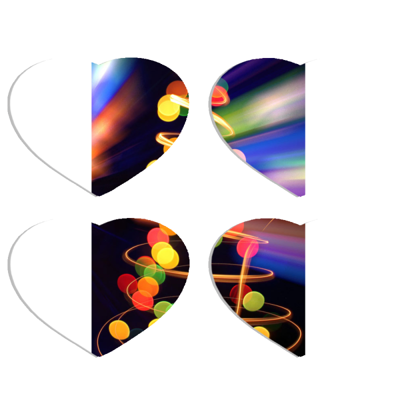 Магнитные фотопазлы Сердце 50 на 50 набор 4 штуки 