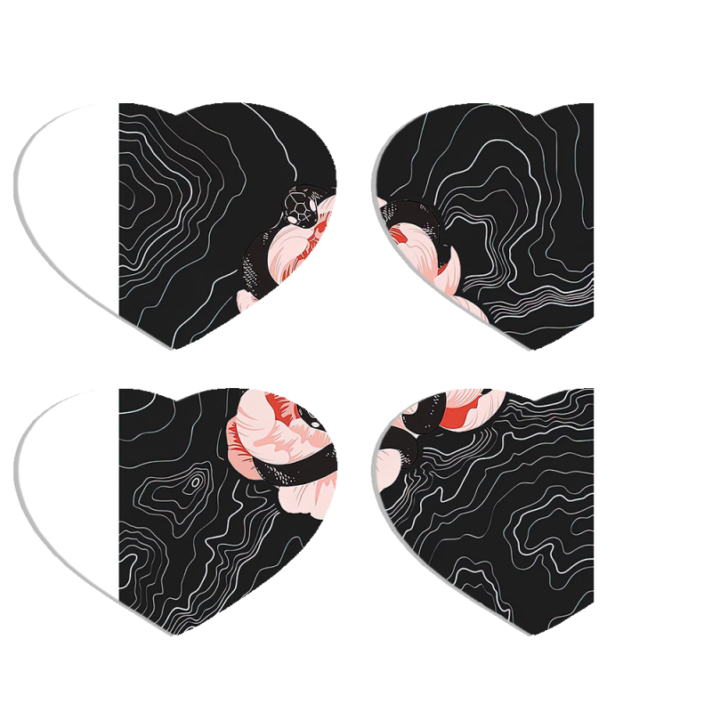 Магнитные фотопазлы Сердце 50 на 50 набор 4 штуки Snake Rose