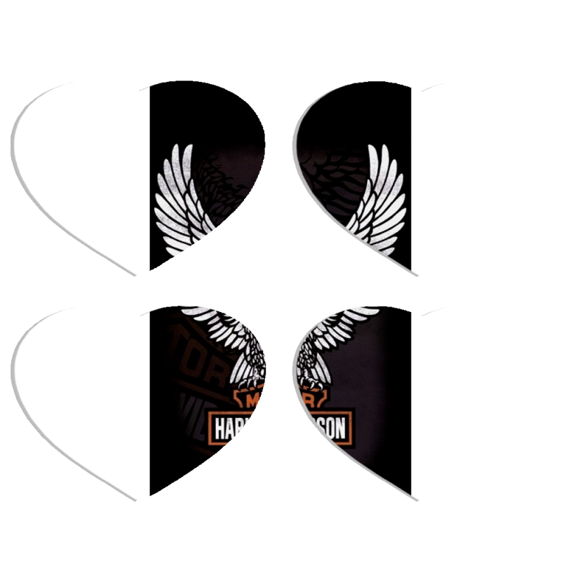 Магнитные фотопазлы Сердце 50 на 50 набор 4 штуки Harley Davidson and eagle